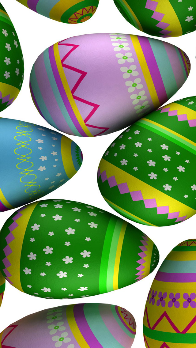 Happy Easter 2013   Download Easter Eggs iPhone 5 HD Wallpapers 640x1136