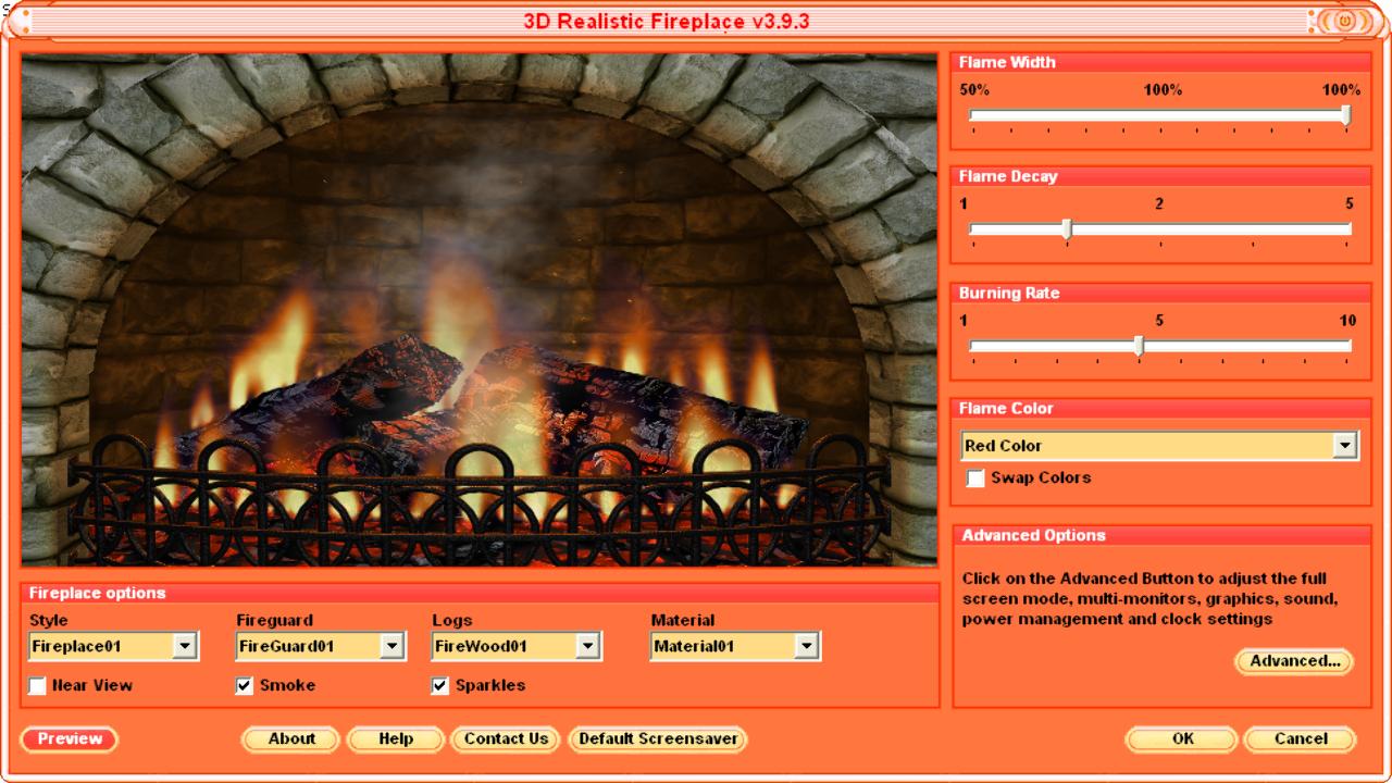 Top Fireplace Screensaver