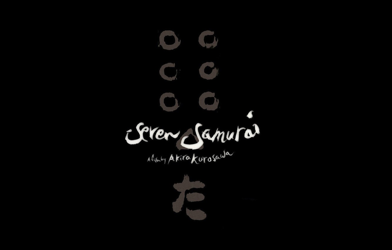 Wallpaper Minimalism Sign The Film Black Seven Samurai Akira
