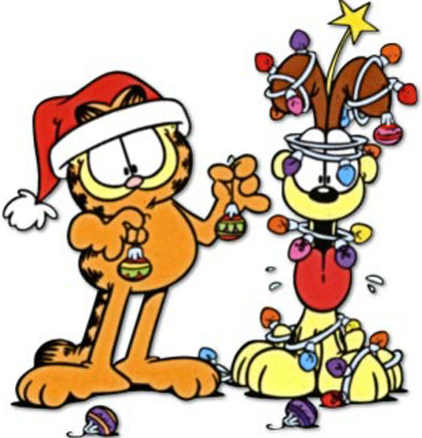 Garfield the cat christmas wallpaper 1jpg