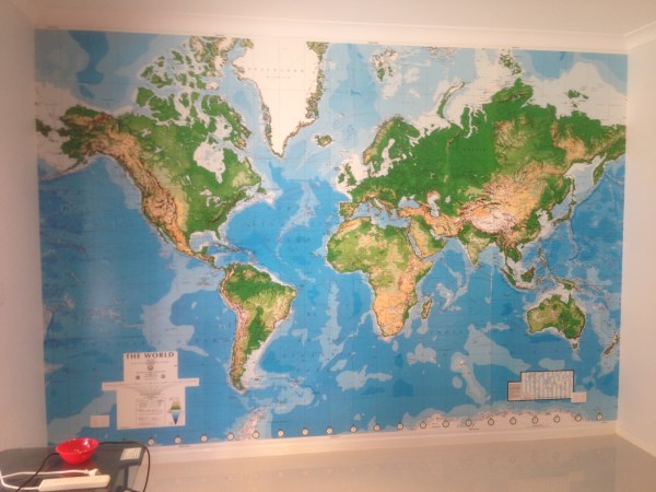 World Map Wallpaper Mural