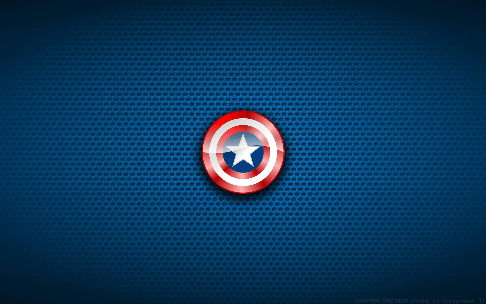 Captain America Shield On Blue Wallpaper