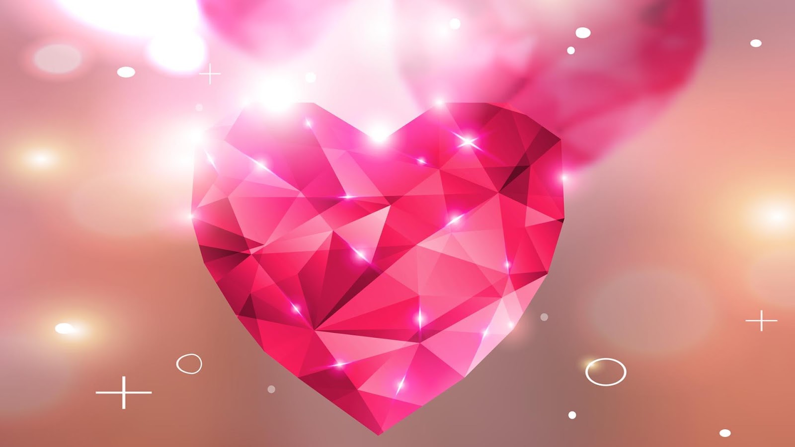 Pink Diamond Heart Wallpaper HD Wallpapers on picsfaircom 1600x900