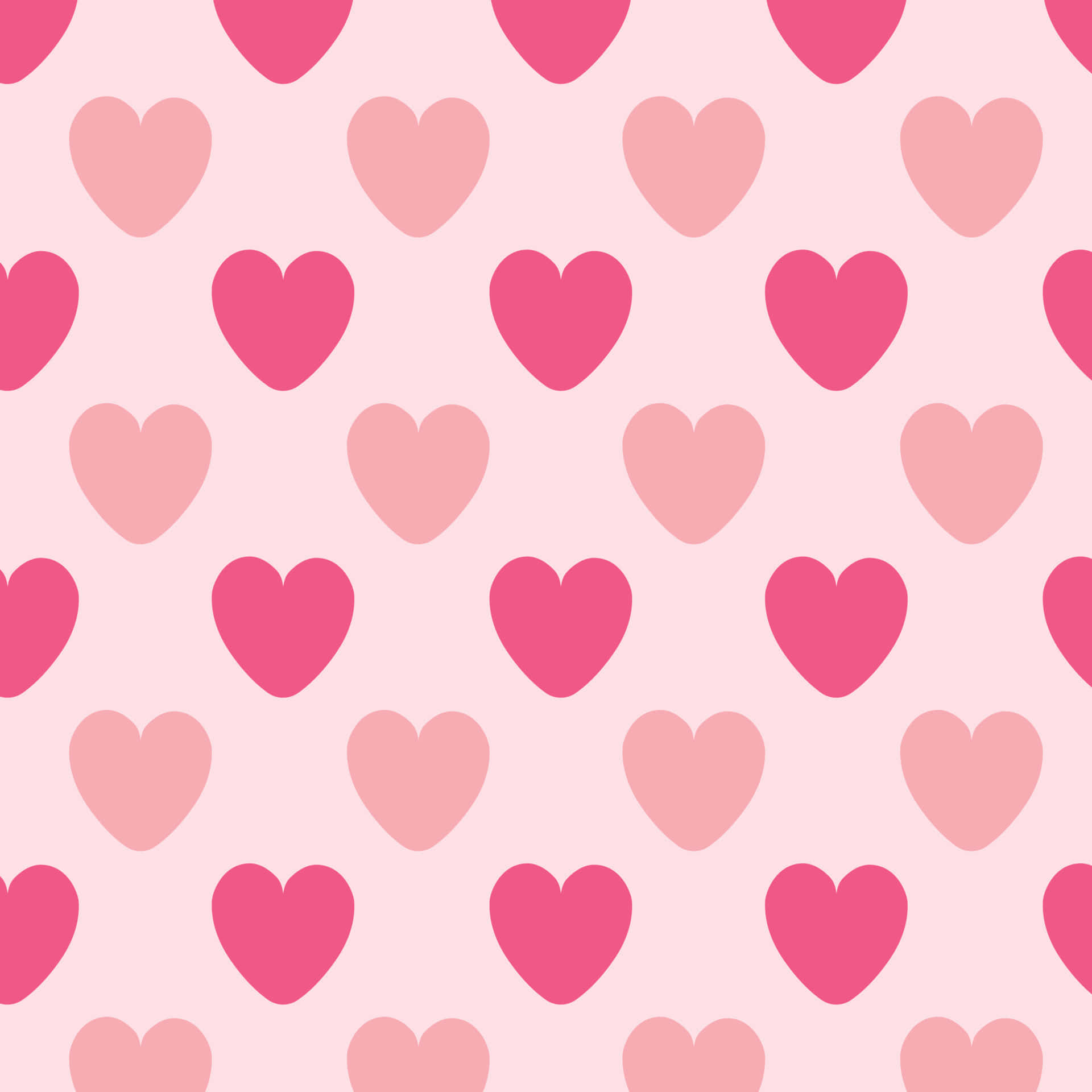 Light And Hot Pink Hearts Background Wallpaper