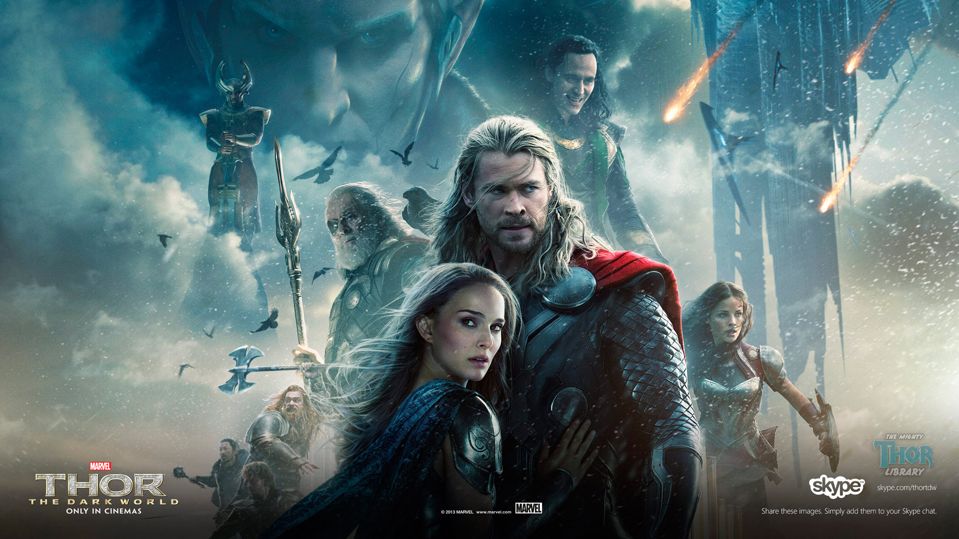 Thor The Dark World Poster Skype Wallpaper