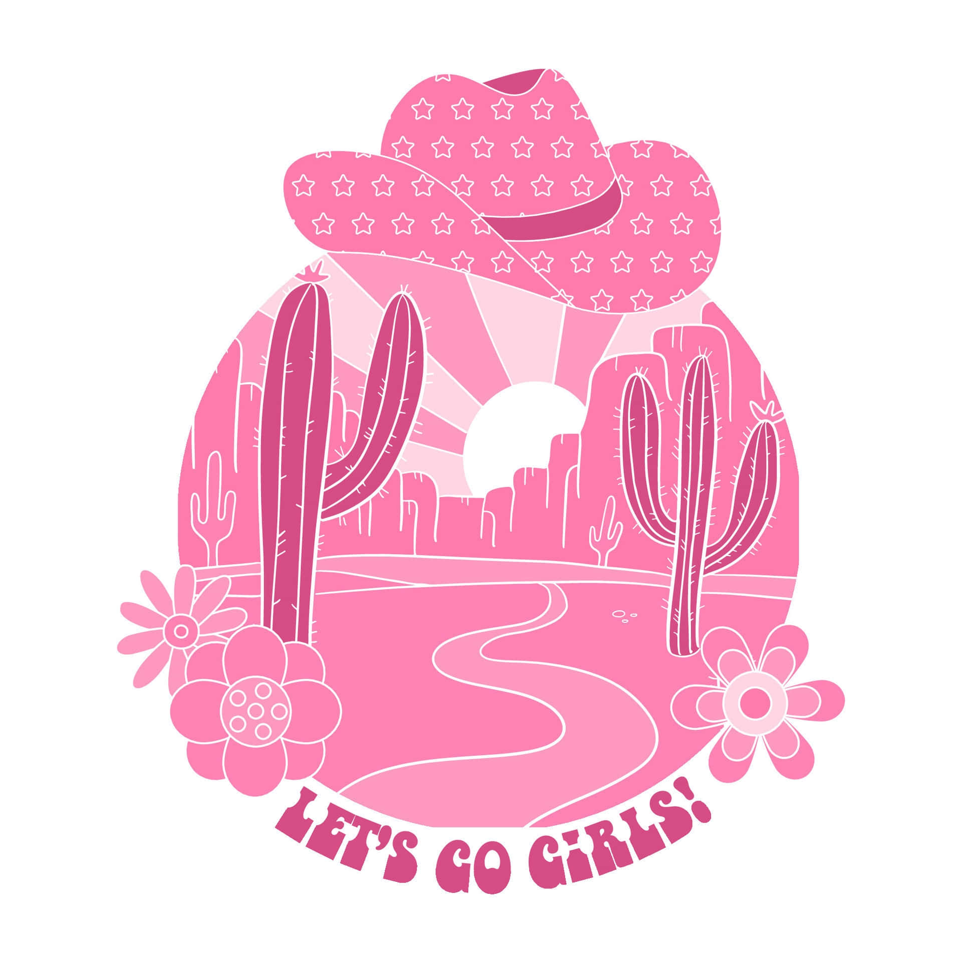 Pink Cowgirl Aesthetic Wallpaper