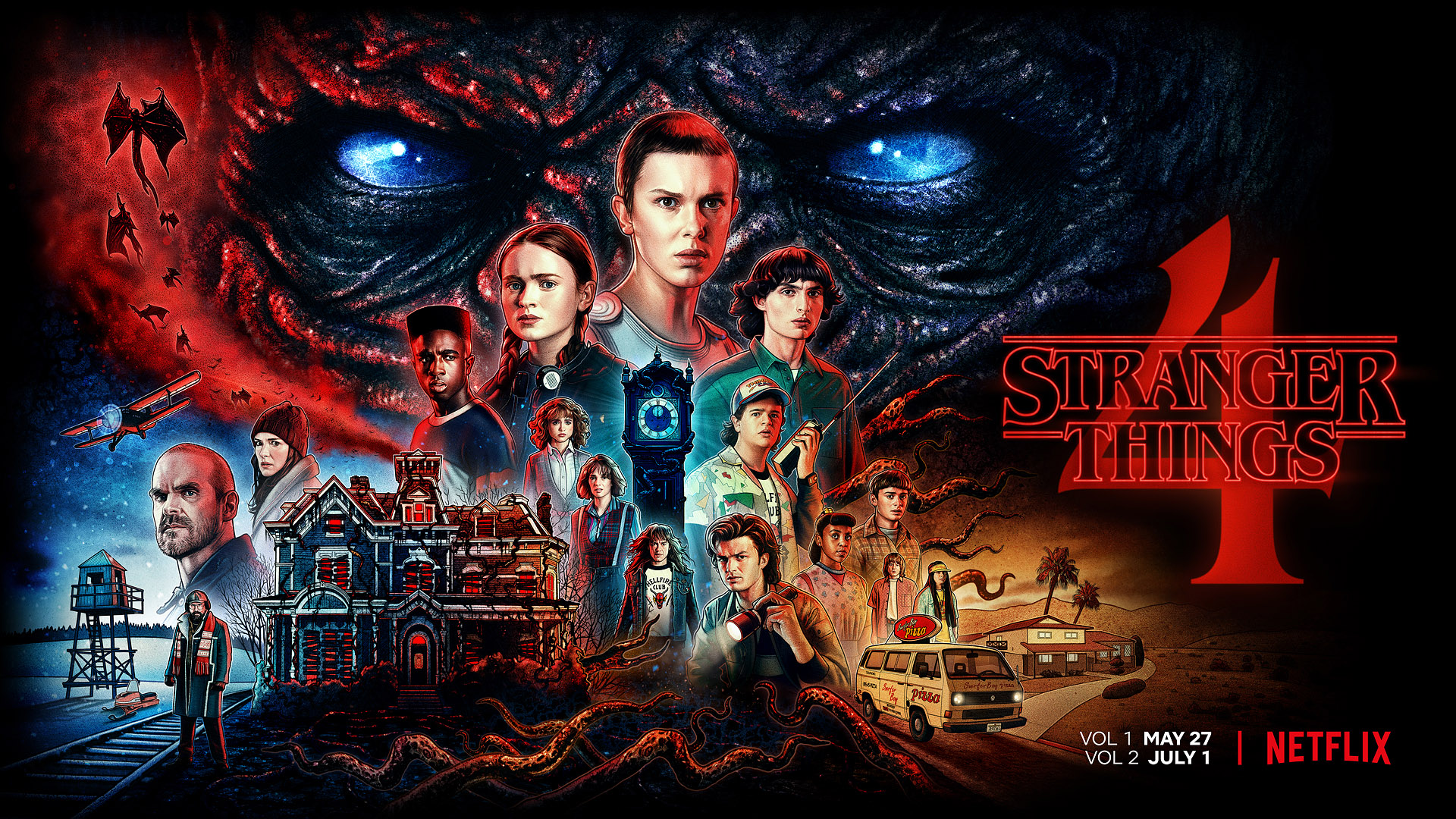 Stranger Things S2  Will sees the Shadow monster 4K wallpaper download