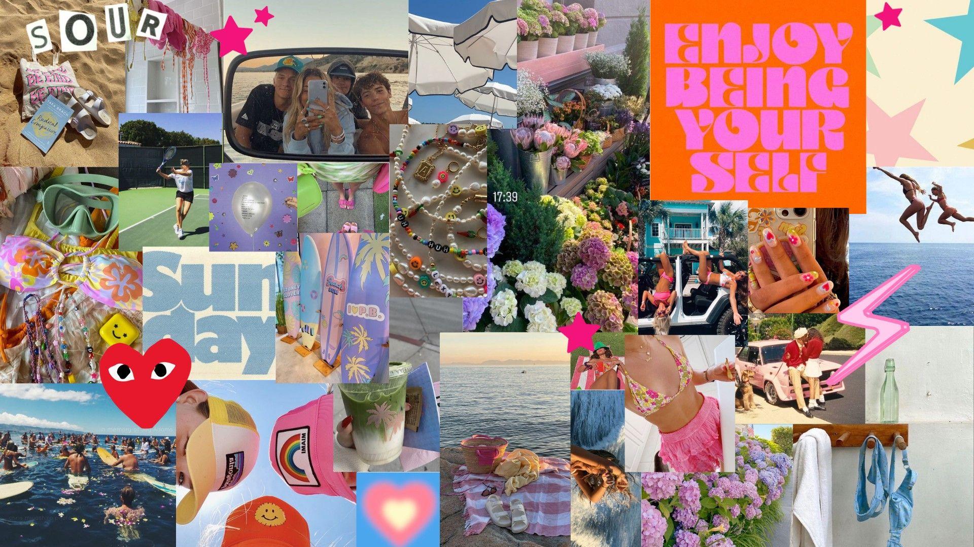 Cute Aesthetic Puter Wallpaper Collage Laptop