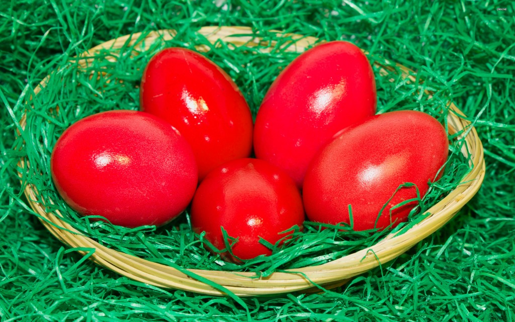 Red Easter Eggs Wallpaper High Quality