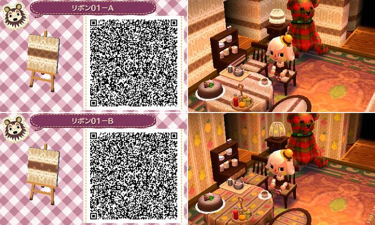 Animal Crossing New Leaf Qr Codes Wallpaper Furniture Pattern