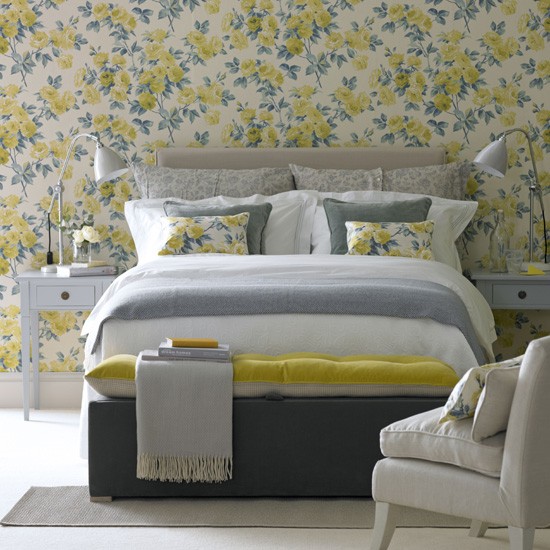 Bedroom Country Decorating Floral Wallpaper Housetohome