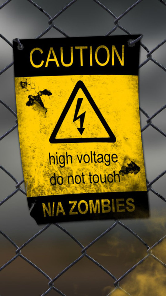 Zombies Caution Wallpaper iPhone