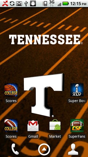 Tennessee Volunteers Live Wallpaper With Animated 3d Logo Background