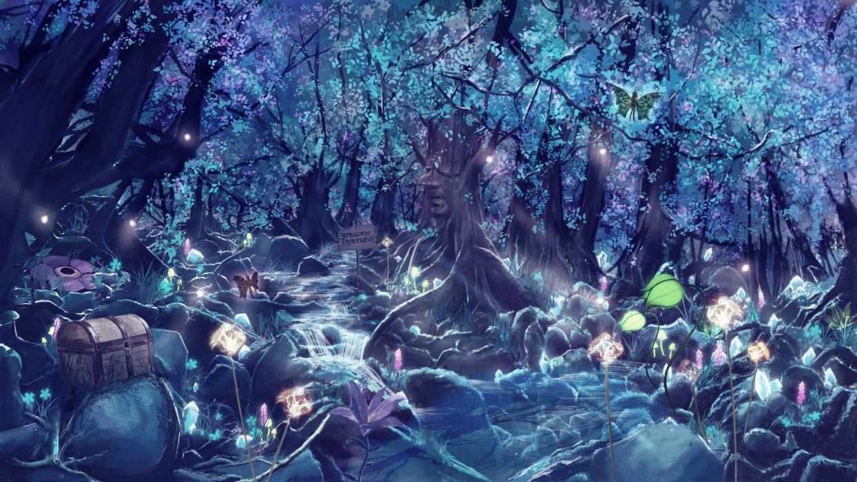 Fantastic world Fantasy Animals magic magical forest neon glow