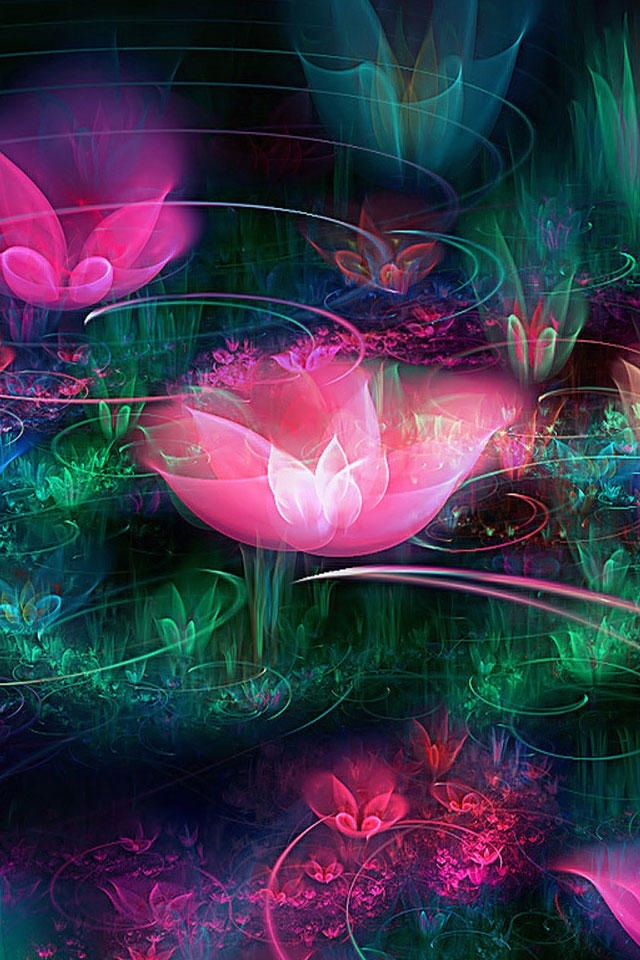 iPhone HD Amazing Flowers Cg Wallpaper Background