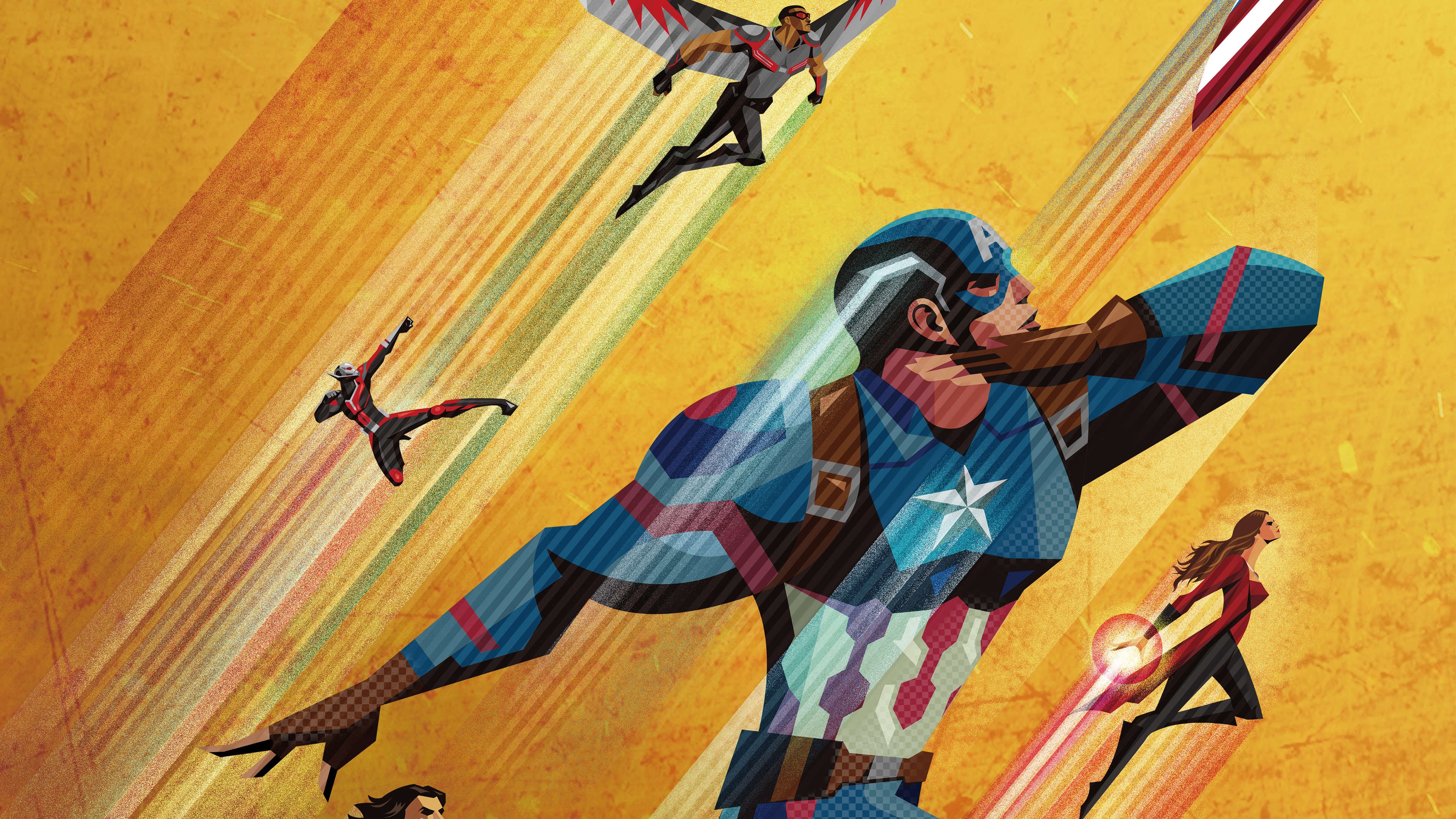 Wallpaper 4k Team Captain America Civil War