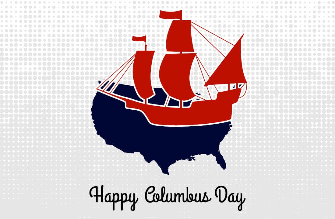 Happy Columbus Day Image Holidays Printable Calendar
