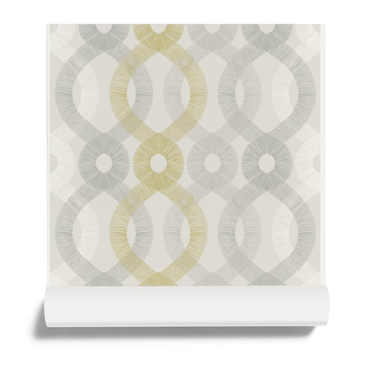 Spiro Wallpaper In Ivory And Taupe From The Handcraft Collection