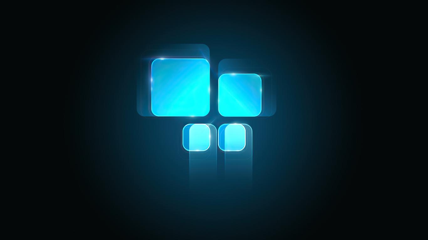 Windows Logo Blue Squares Minimal Wallpaper Background Addons