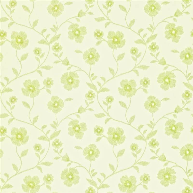 Ivory Lime Green Sabine Maycott Sanderson Wallpaper