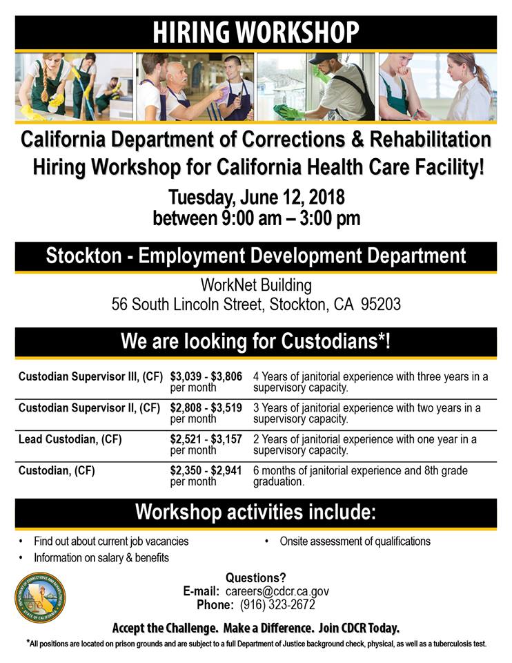 Cdcr Careers Join At Our Hiring Workshop For