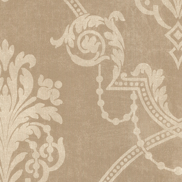 Large Scale Damask In Taupe And Beige Sd25677 Traditional