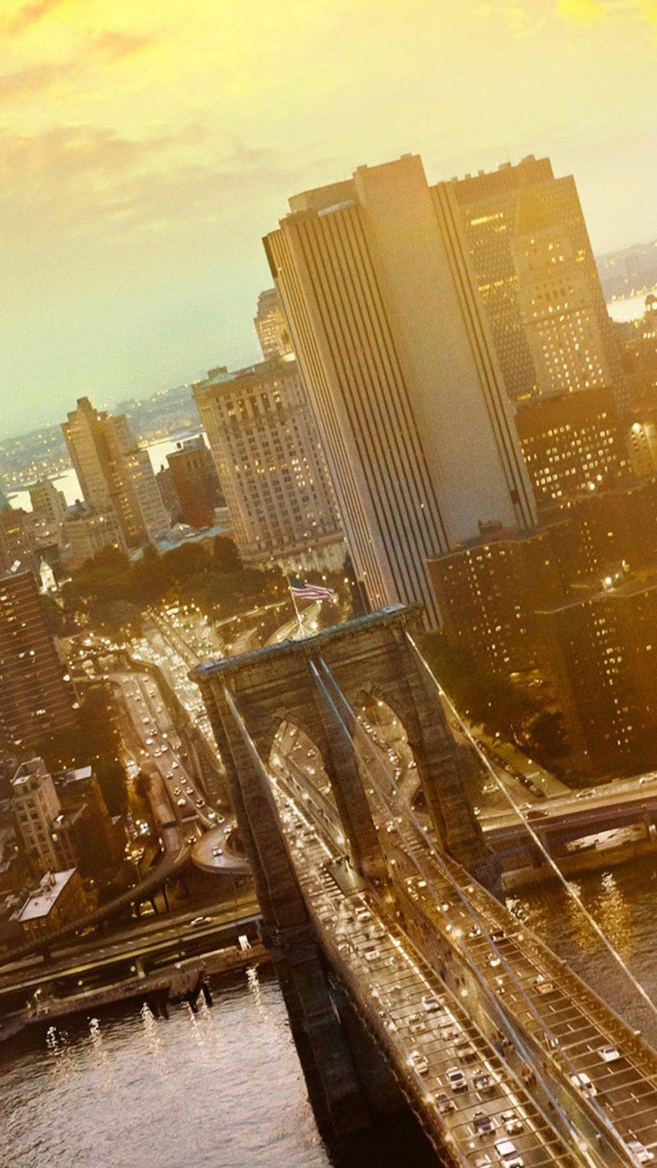 Brooklyn Bridge Cityscape New York City 4K Ultra HD Mobile Wallpaper