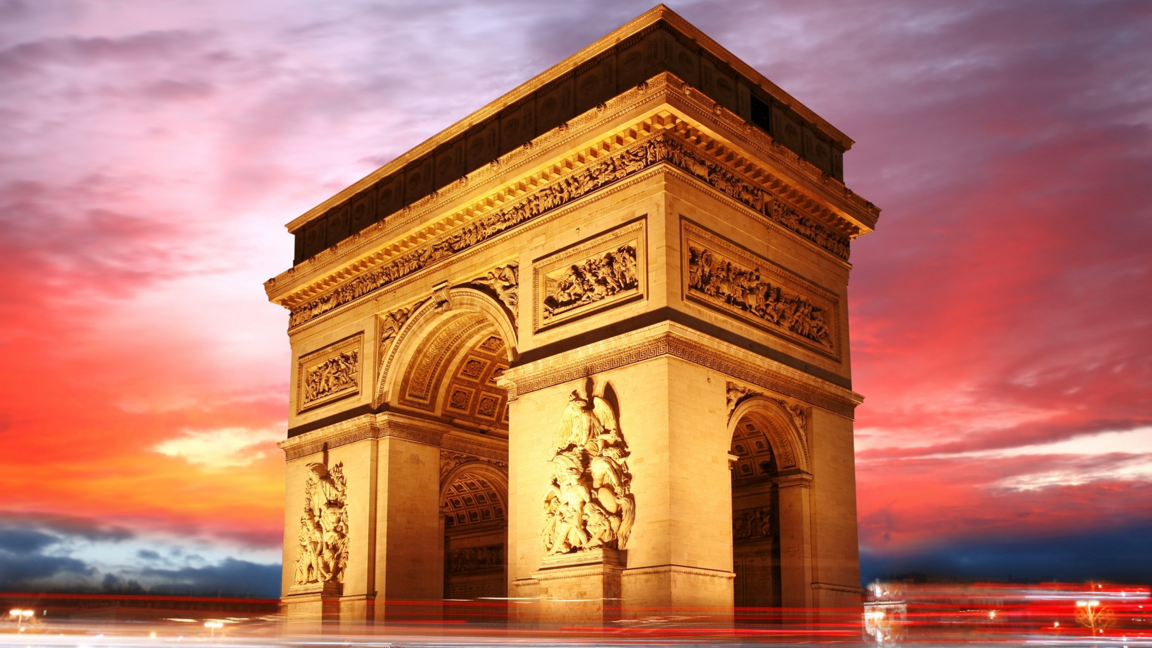Paris France Evening Sky Wallpaper Background 4k Ultra HD
