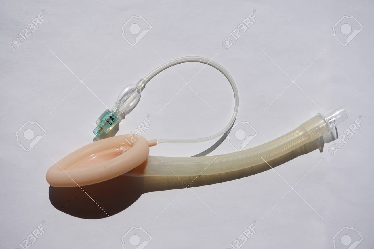 Laryngeal Mask Airway For Emergency Medical Help On A White