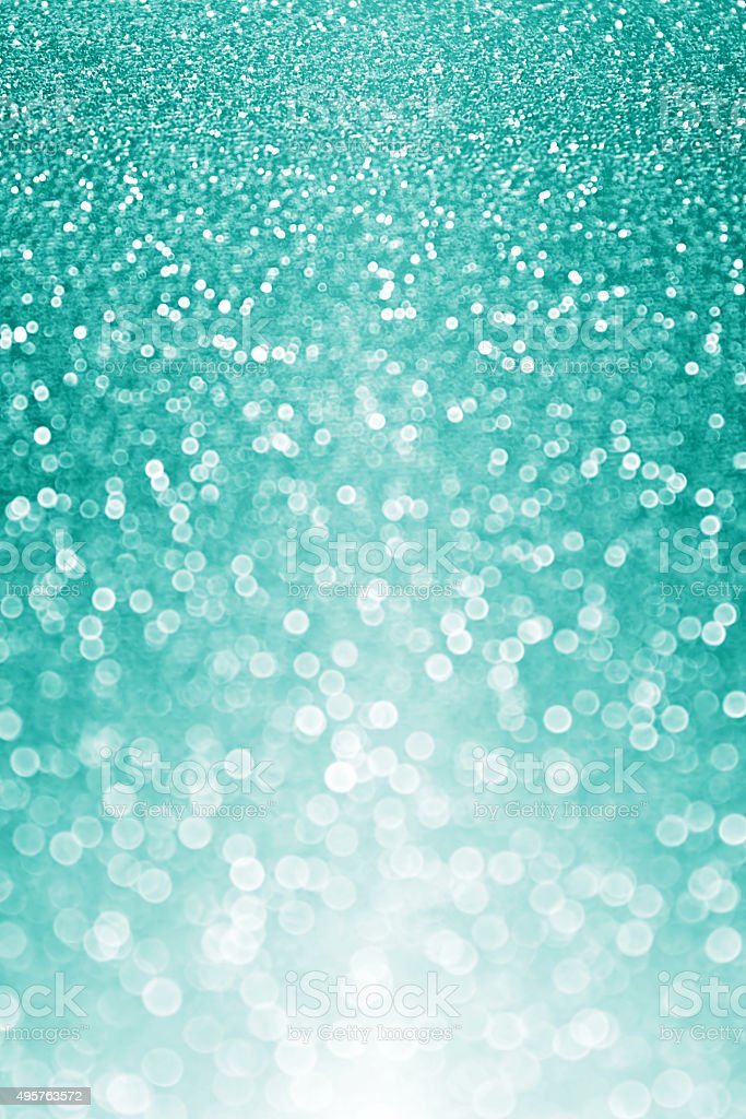 Teal Or Turquoise Glitter Sparkle Background Stock Photo