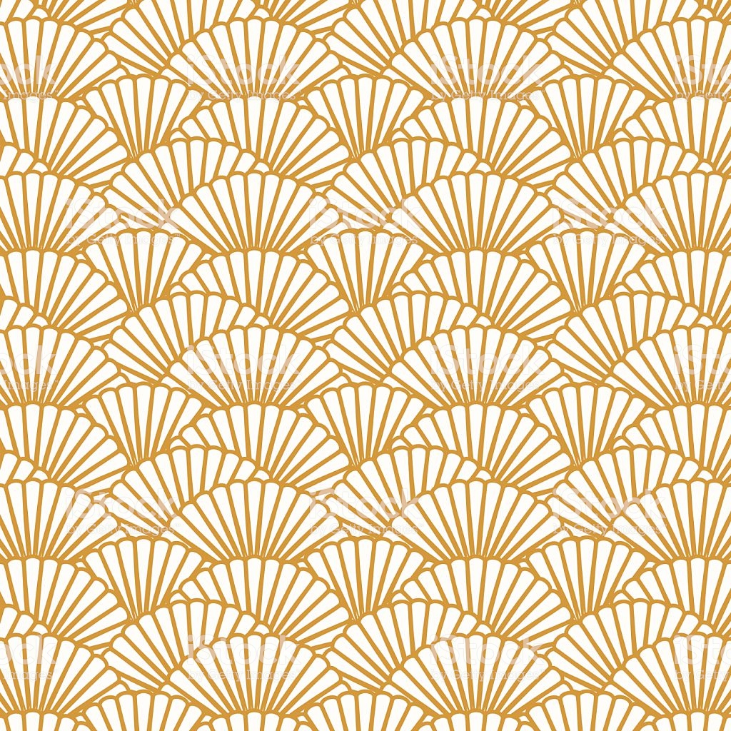 Scallop Pattern Repeat Background Stock Illustration