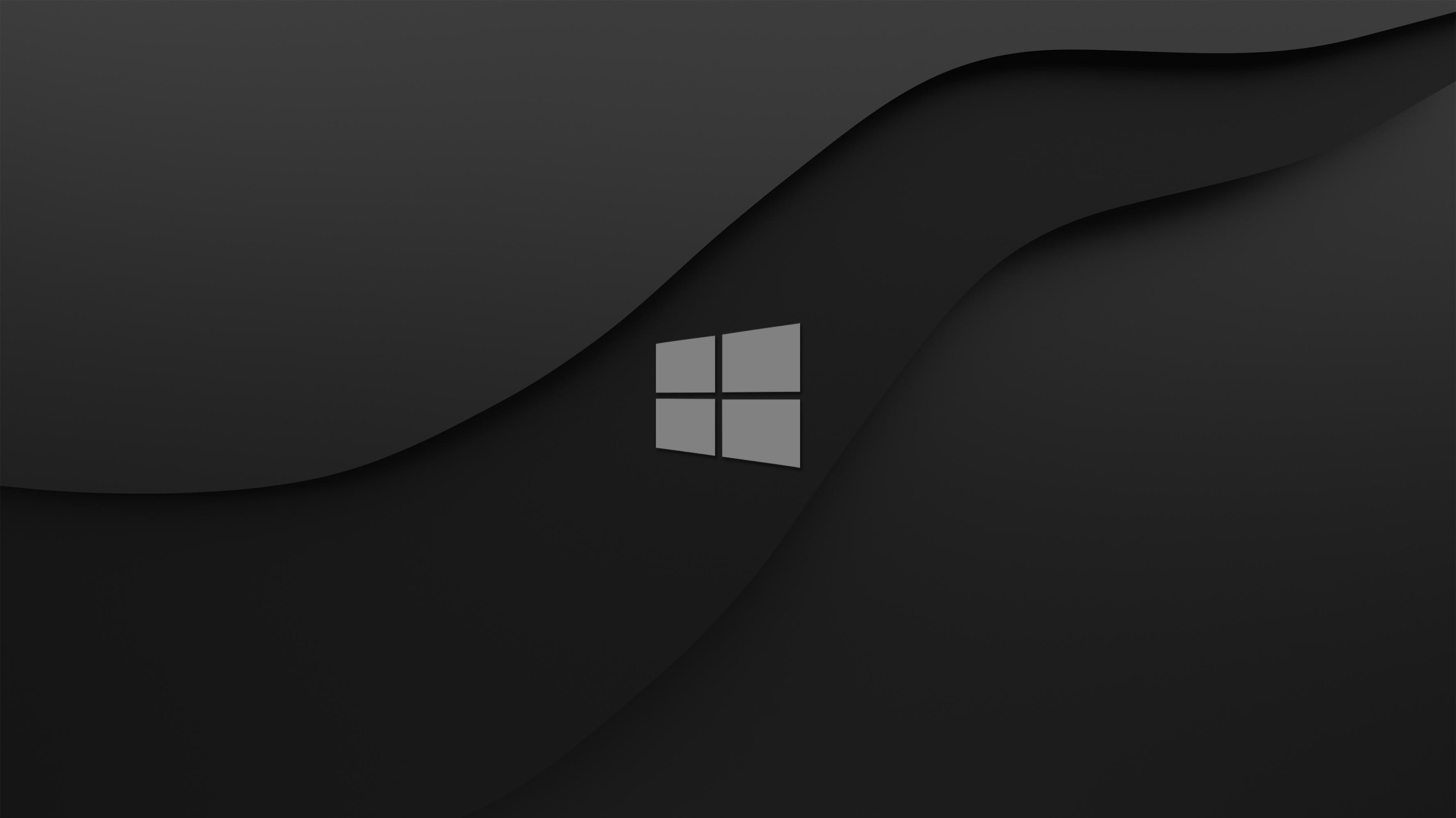 Windows Dark Logo 4k HD Puter Wallpaper Image