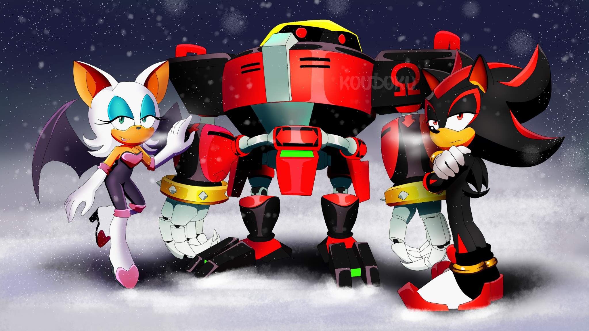 Team Dark And Winter Art Sonic The Hedgehog Amino