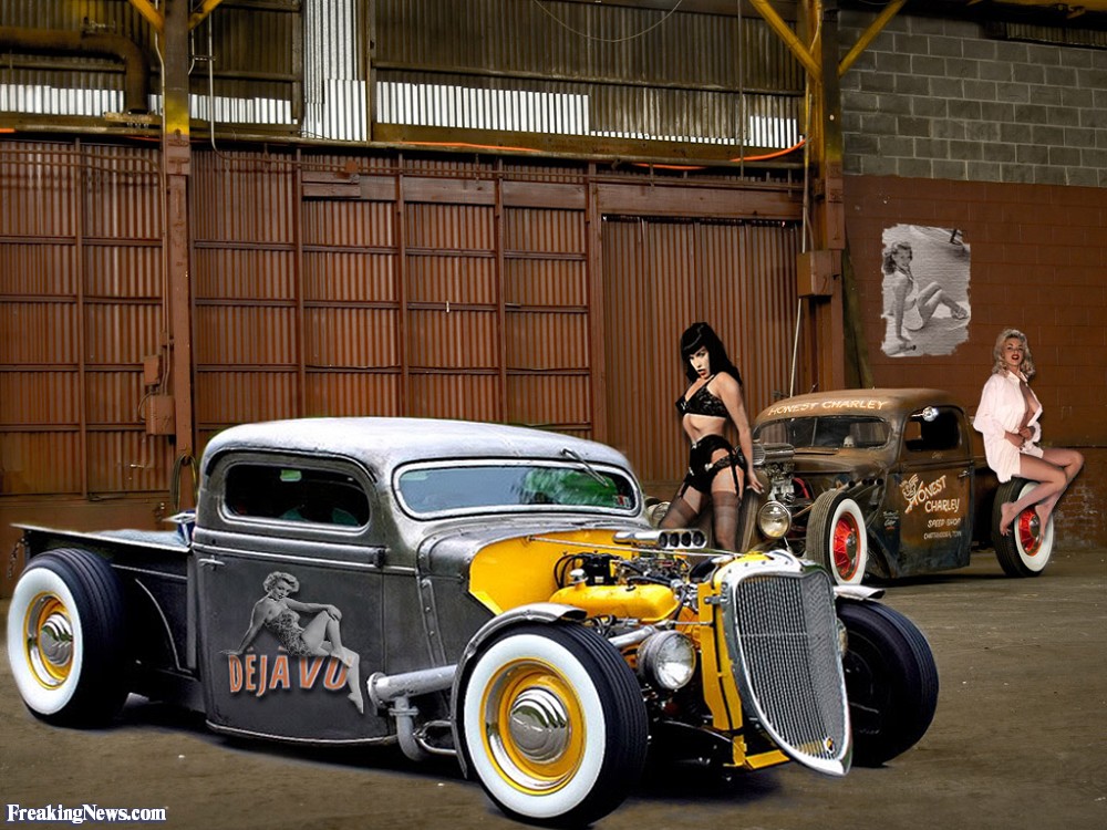 Rat Rod Pin Up Girls Wallpaper Picswallpaper