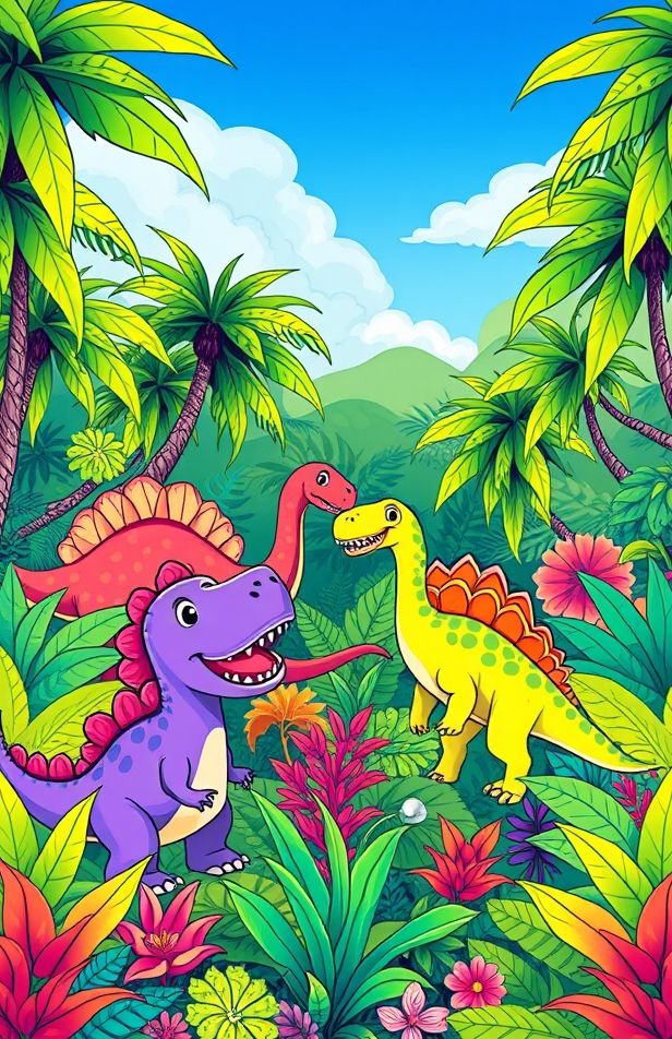 Cute Dinosaur Background