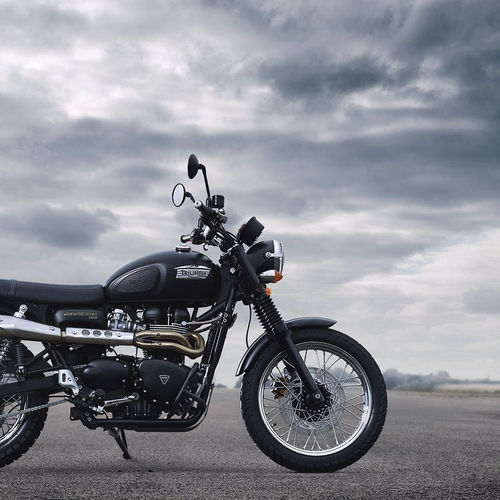 Black Triumph Scrambler Motorcycle Wallpaper Picture For iPhone
