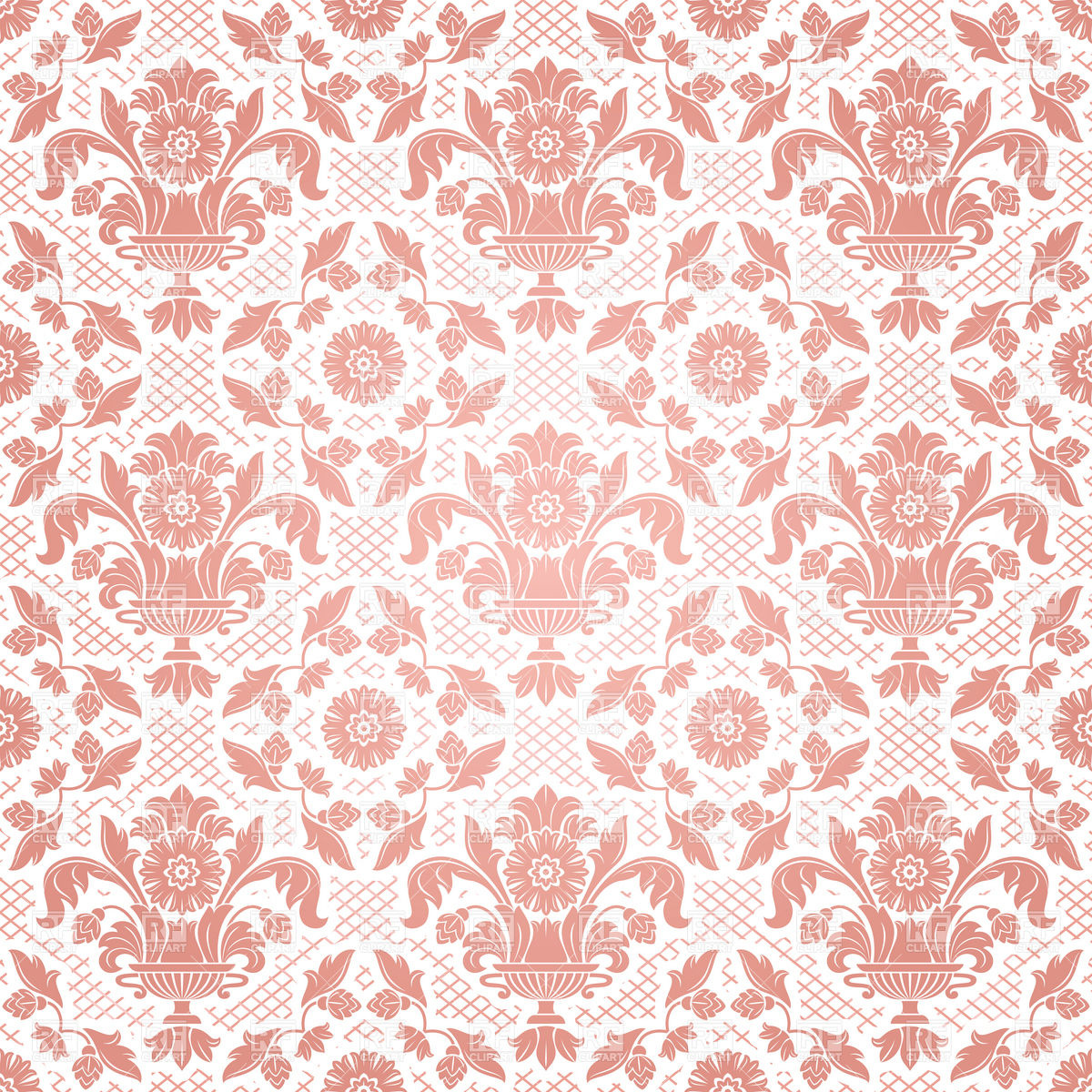 Seamless Pink Classic Victorian Wallpaper Background