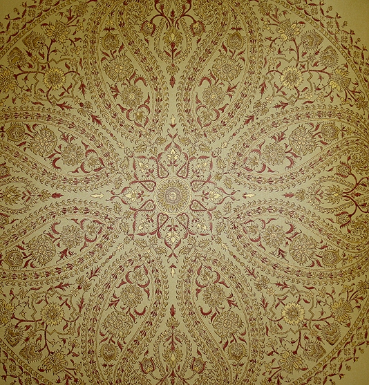Paisley Circles Wallpaper Large Design In Gold And