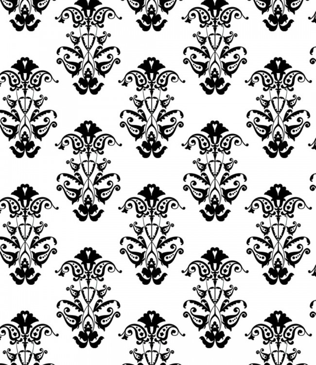 Black And White Victorian Wallpaper
