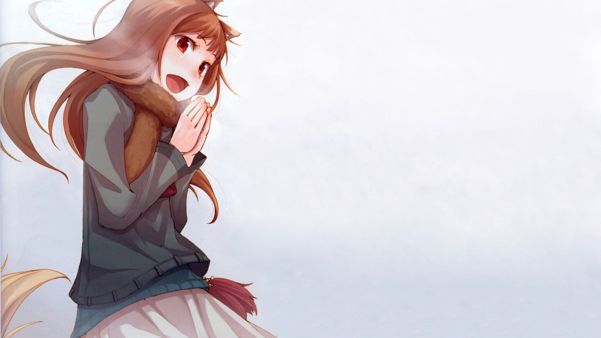 Holo Spice And Wolf Widescreen Wallpaper