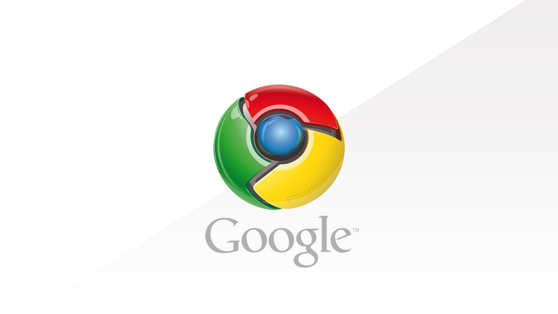 Wallpaper Google Chrome Logo White Full HD 1080p