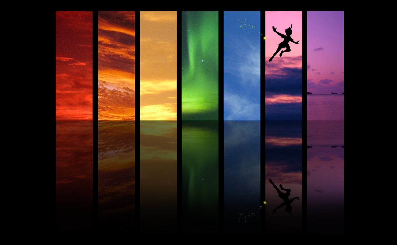 Rainbow Skies and Peter Pan wallpaper   Disney Photo 23246739