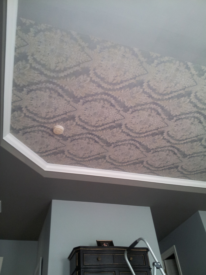 Ceiling Wallpaper Ideas Grasscloth