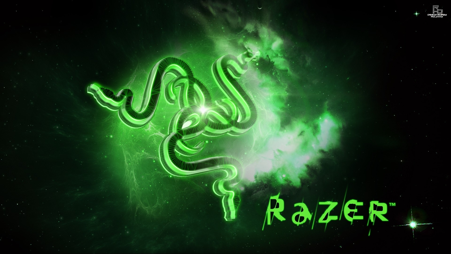 Green Black Razer Mice Wallpaper Art HD