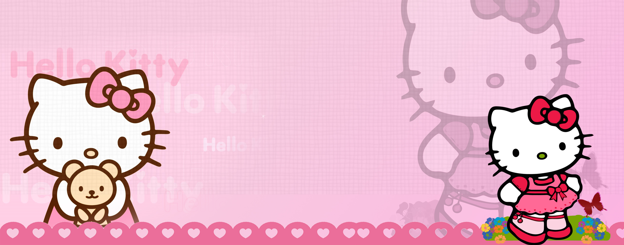Hello Kitty Dual Monitor Wallp Brh Deviantart