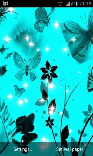 Magic Sparkle Neon Butterfly Live Wallpaper This Is A