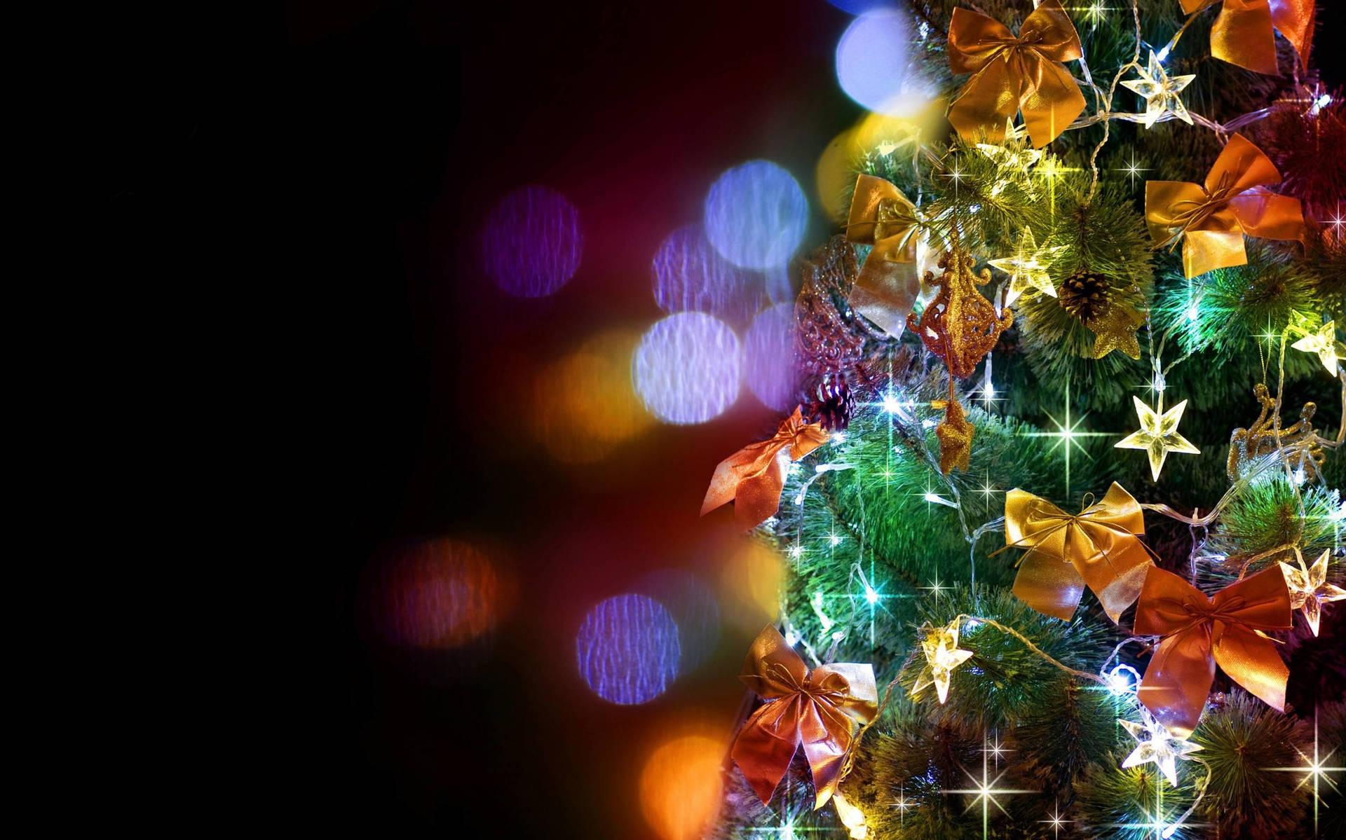 4k Ultra HD Christmas Tree Lights Wallpaper