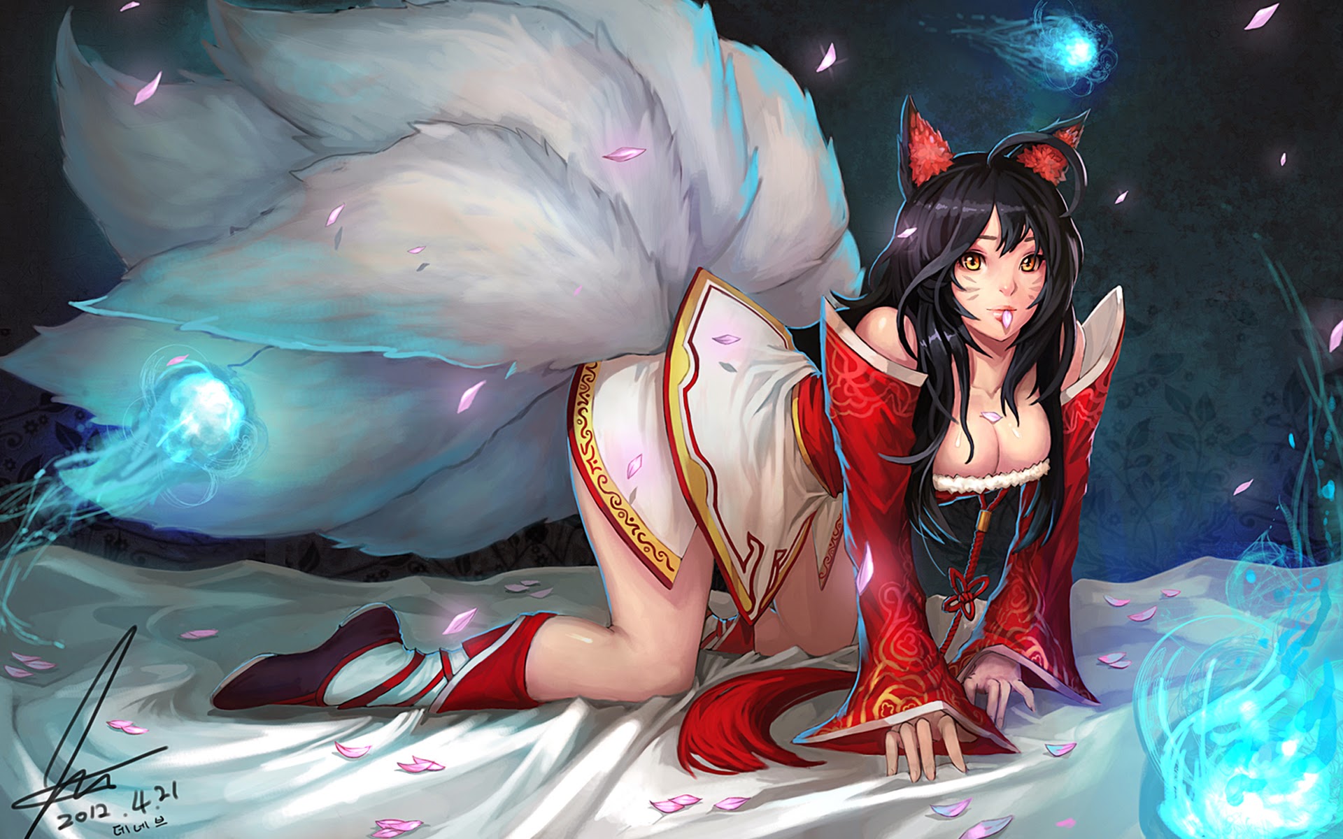 Ahri Lol League Of Legends Sexy Girls Tail Fox Jpg