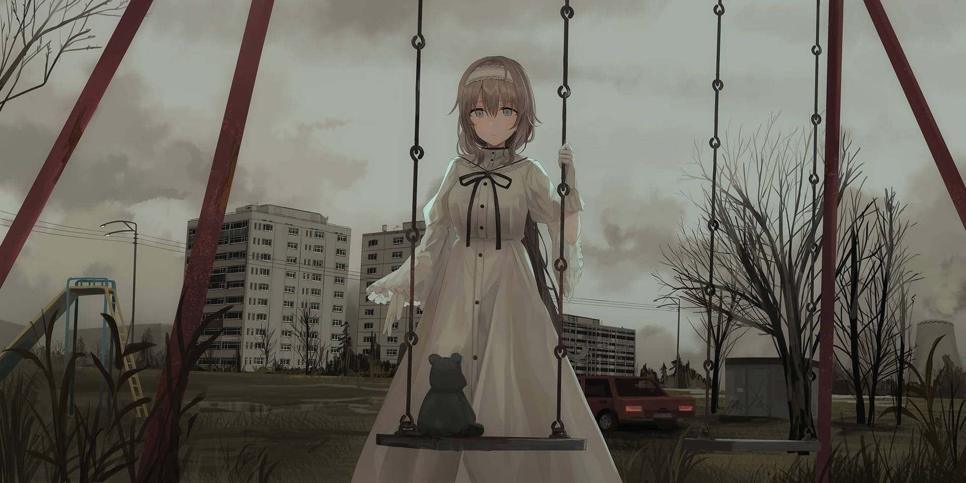 Aesthetic Sad Anime Girl Wallpaper