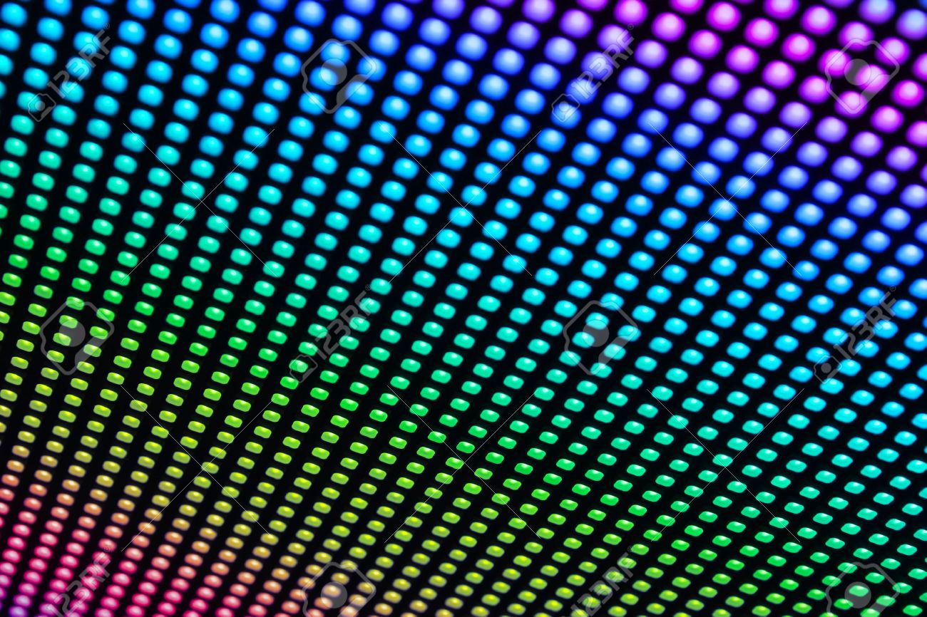Full Color RGB Background From LED Bulbs Being A Part Of LED